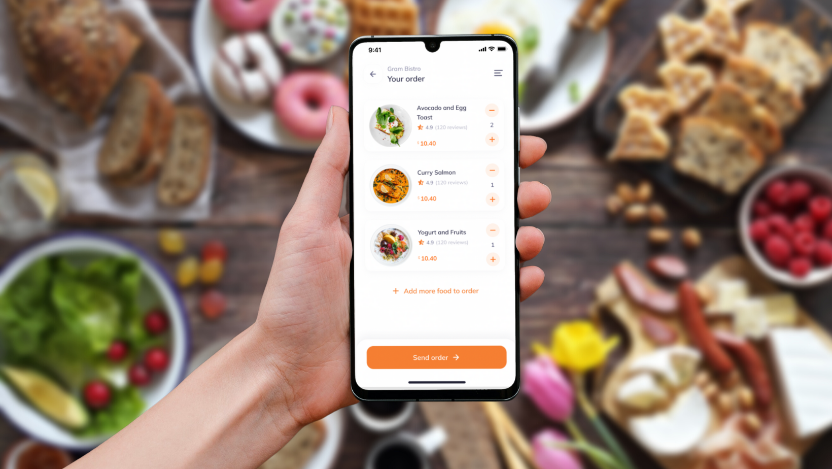 photo of digital menu from digital QR code