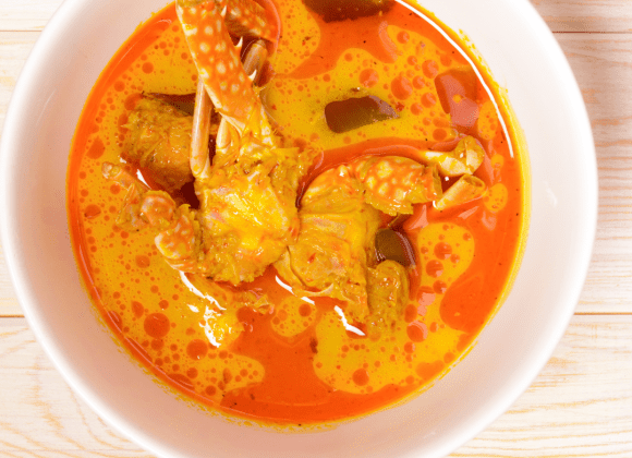 a fresh bowl of crab soup