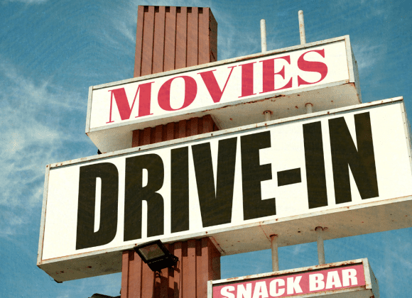 a drive-in sign