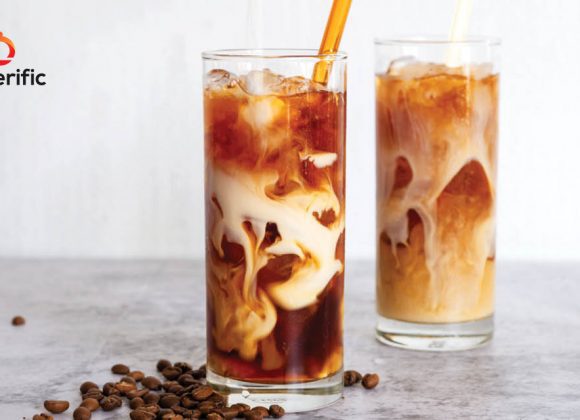 cold brew served in chilled glasses with milk
