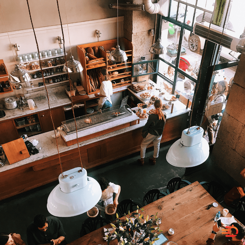 open kitchen in a coffee shop